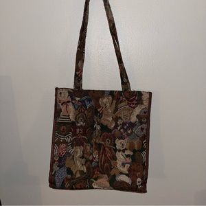 Vintage teddy bear quilt bag